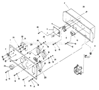 Part Location Diagram of 1903255 Briggs and Stratton Box, Control panel